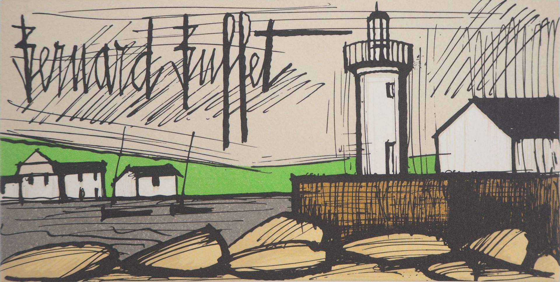 Bernard Buffet 伯纳德-布菲特(1928-1999)

景观与灯塔

石版画原作（Mourlot工作室）。

板块中的签名

在Arches编织纸&hellip;