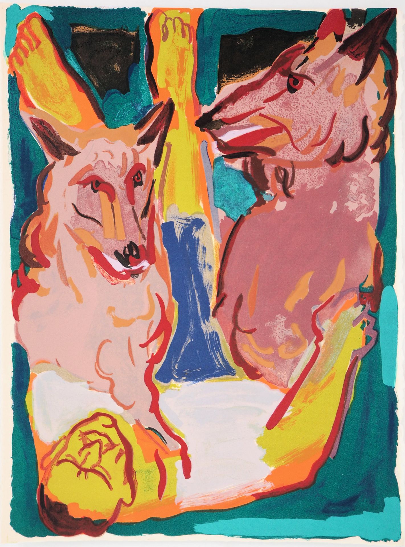 Pierre AMBROGIANI Pierre AMBROGIANI

狼群

有艺术家印章的原创石版画

牛皮纸上，38*28厘米

Gourdon工作室,&hellip;