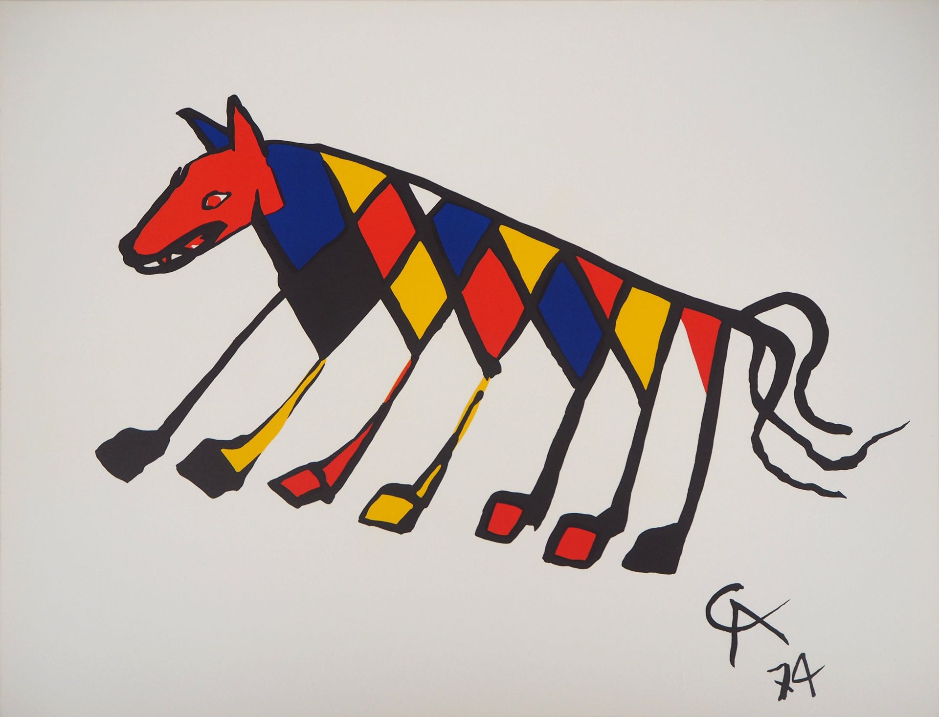 ALEXANDER CALDER 亚历山大-卡尔德

飞翔的颜色--野生动物, 1974

牛皮纸上的彩色平版画

板块中的签名

纸张尺寸66 × 51厘米
&hellip;