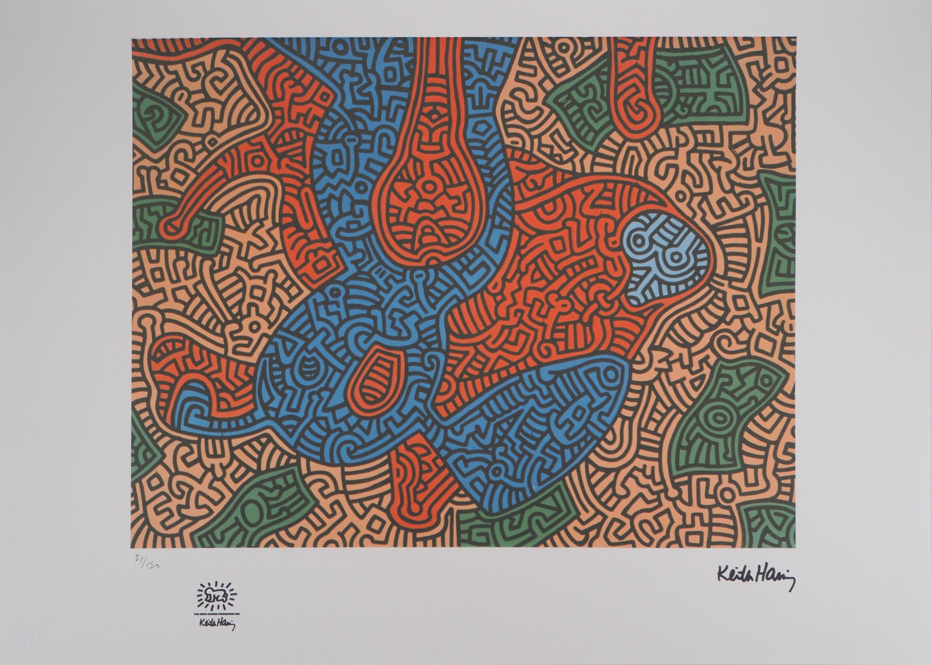 KEITH HARING Keith Haring (after)

Dollar race

Silkscreen on vellum

Signed in &hellip;