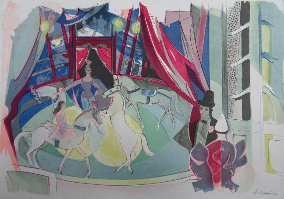 Camille HILAIRE 卡米尔-希拉里 (1916-2004)

马戏团

 原始石版画

 尺寸：53 x 74 cm

用铅笔签名

状况极佳


&hellip;