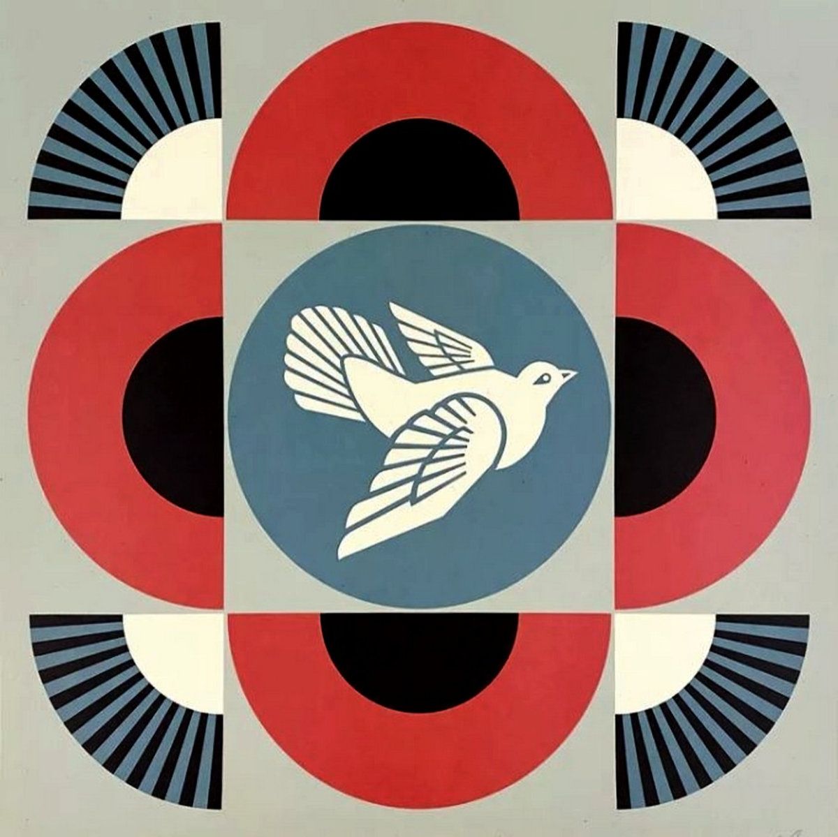 Shepard FAIREY Shepard Fairey (Obey) Geometric Dove (Red), 2021 Offset printing &hellip;