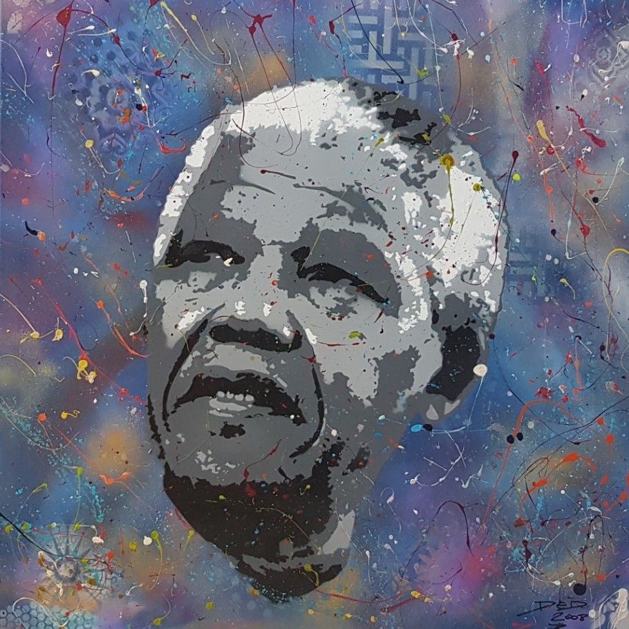 DED2008 DED2008

 Vergiss niemals Mandela, 2020

 

 Acryl auf Leinwand

 Unterz&hellip;