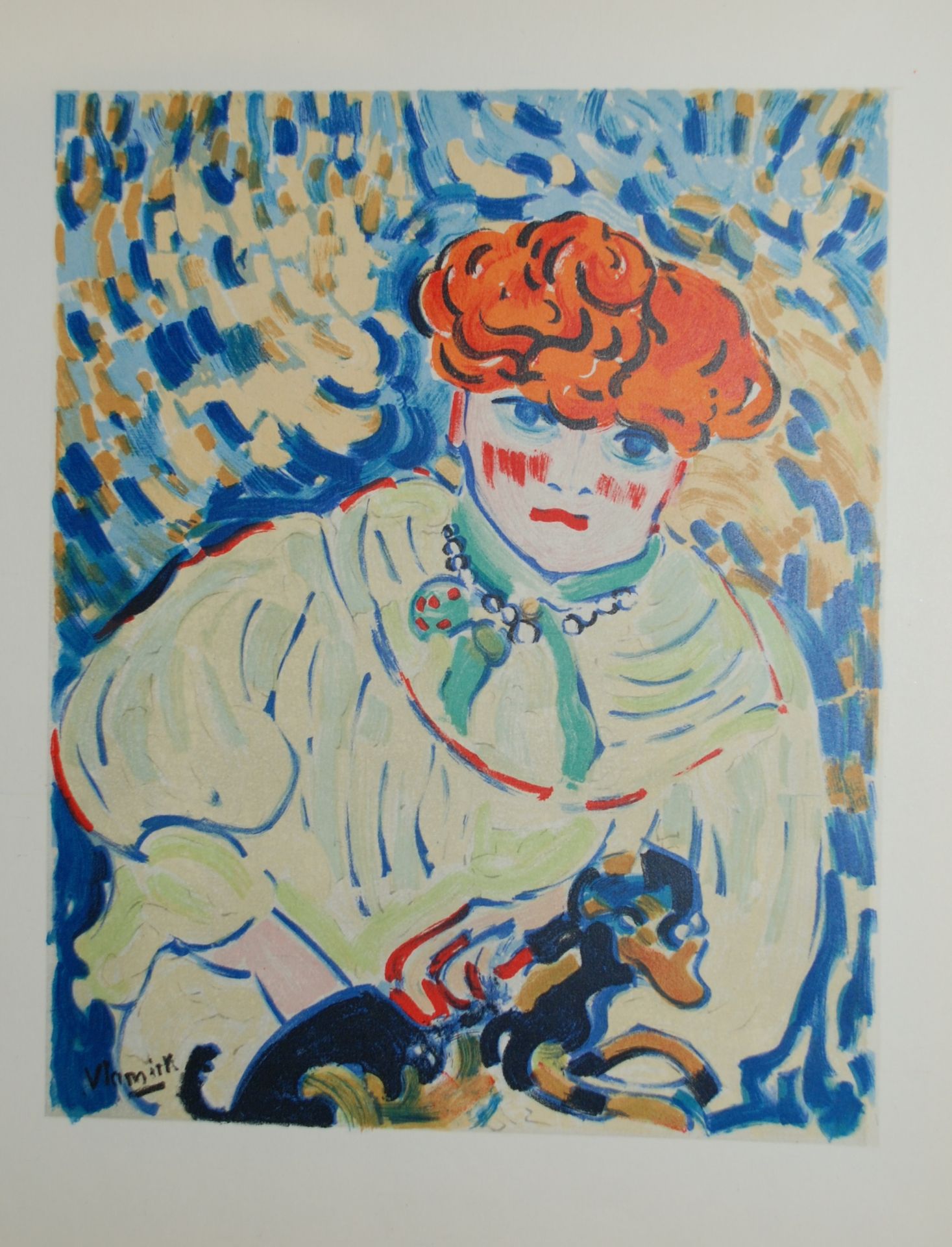 MAURICE DE VLAMINCK Maurice De Vlaminck - Donna con cane

Litografia a 15 colori&hellip;