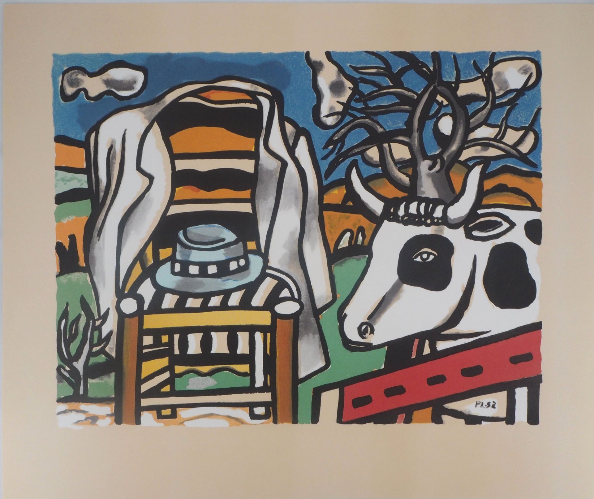 Fernand Leger Fernand Léger (1881 - 1955) (nach)

Stuhl und Kuh

Farblithographi&hellip;