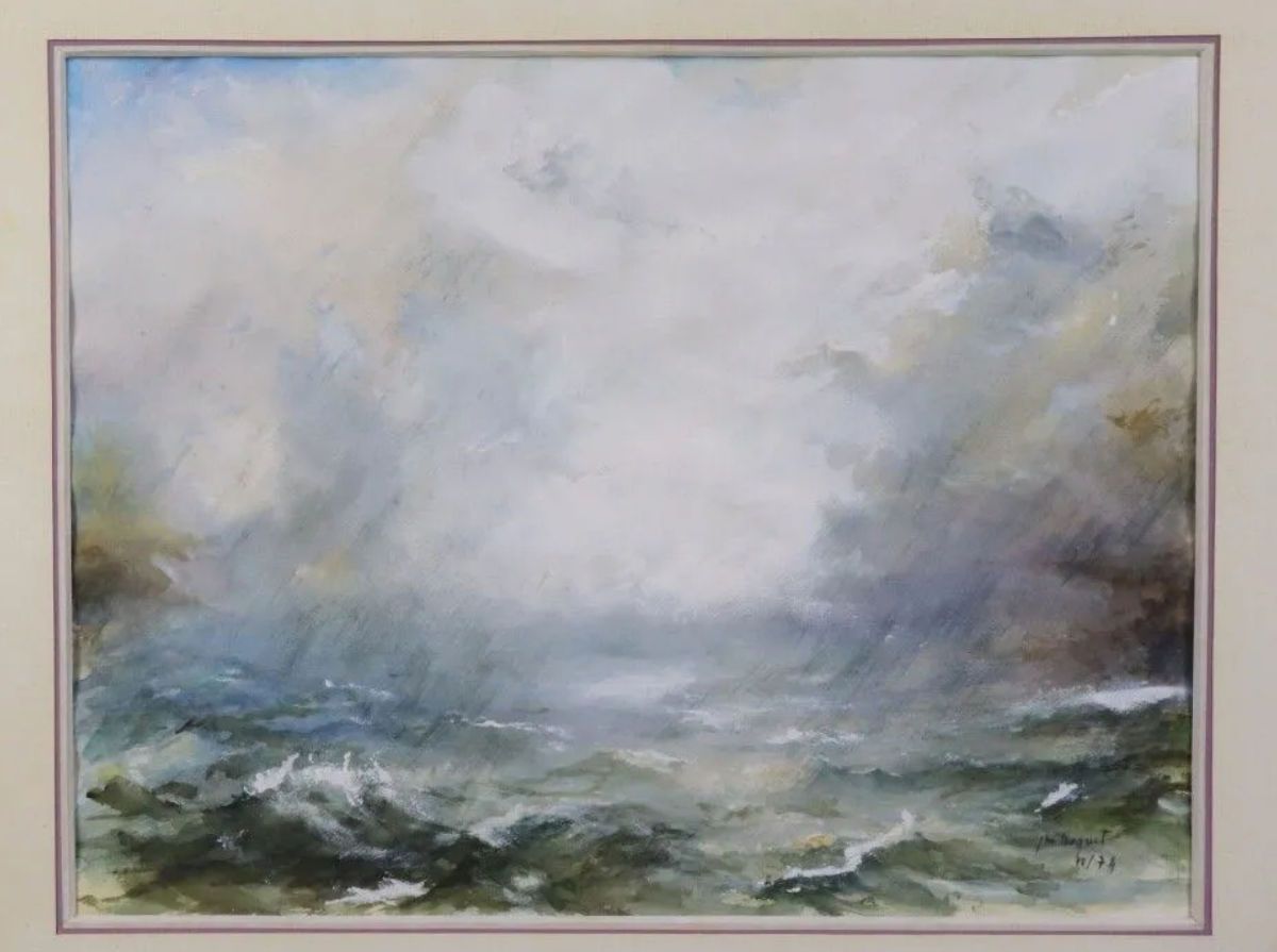 Jean-Michel NOQUET 让-米歇尔-诺凯 (1950-2014)

海上大雨，1974年

水彩和水粉画，右下方有签名，日期为10-74。

目测&hellip;