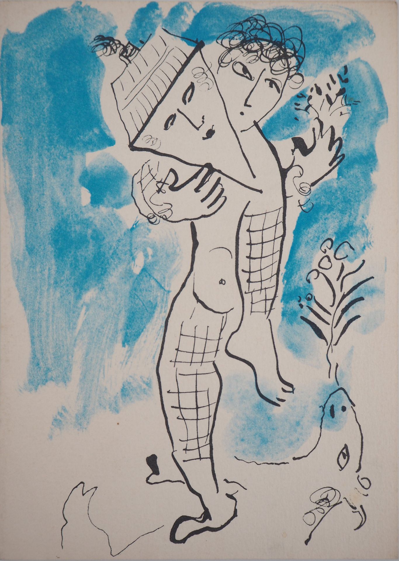 Marc Chagall 马克-夏加尔 (1887-1985)

Acrobat, 1979

四色工艺

牛皮纸上21 x 15厘米（开放卡21 x 30）。&hellip;