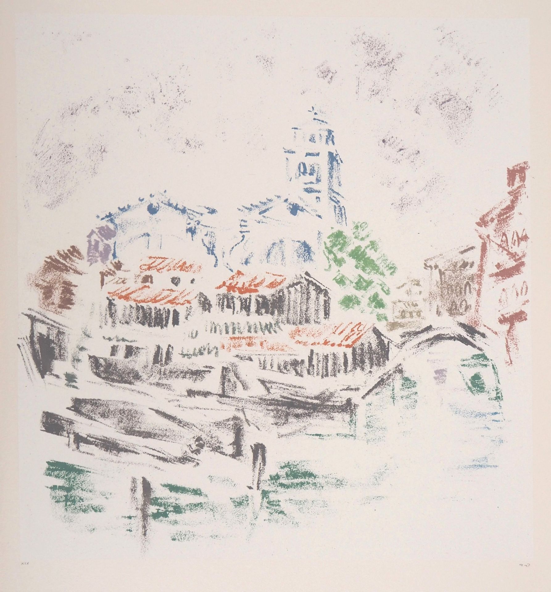 André MASSON André MASSON San Trovaso, Venice Original lithograph Signed with th&hellip;