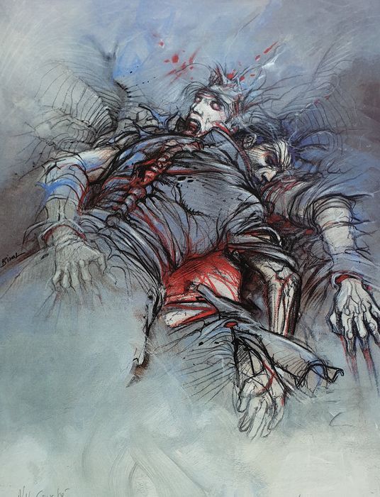 Enki BILAL Enki BILAL

卧姿裸体, (1999)

有恩基-比拉尔和丹-弗兰克签名的绢画，标题和编号为099/197。Christian &hellip;