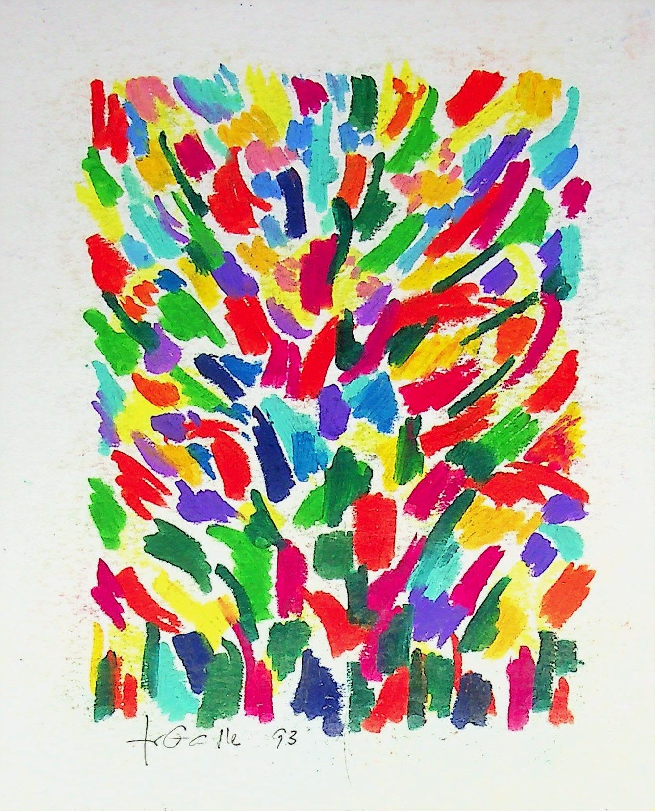 Françoise Galle Françoise GALLE (1940) Abstract tree, 1993 Oil pastel drawing Si&hellip;