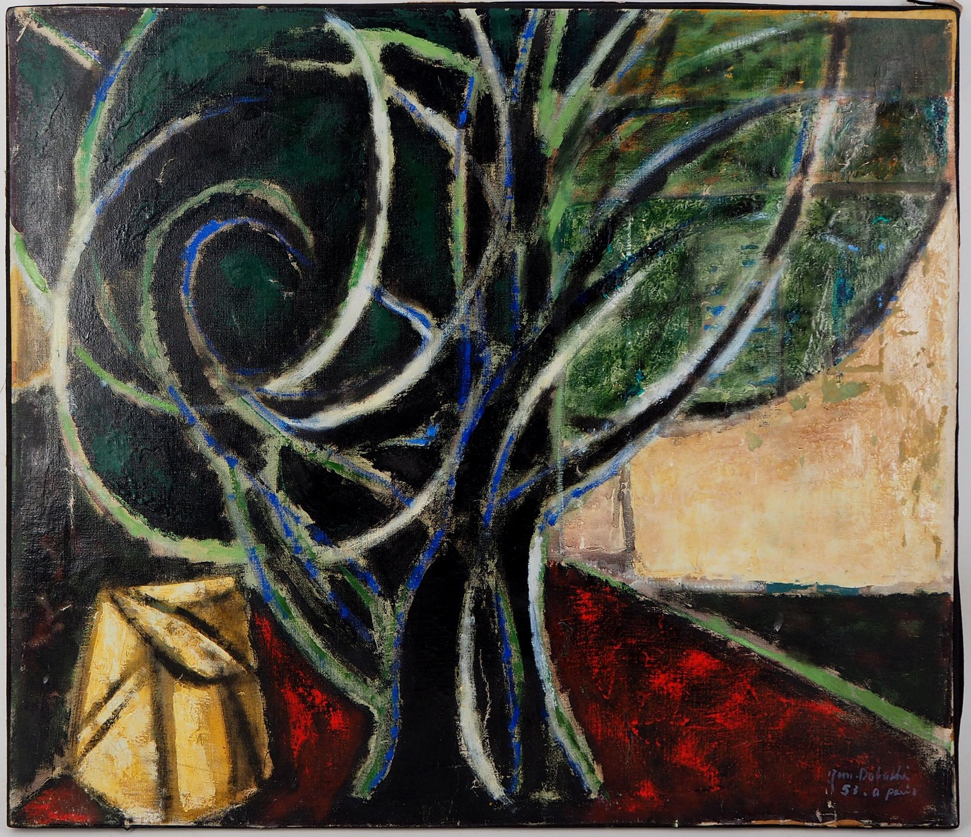 Jun DOBASHI 道桥淳 (1910-1975)

生命之树》，1953年

布面油画

右下方有签名和日期

画布上60×73厘米

状况非常好



&hellip;