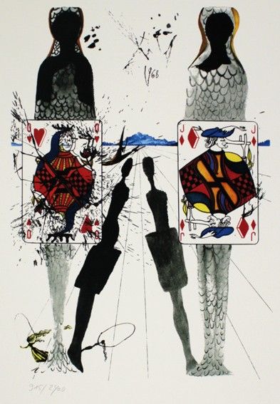 Salvador DALI 萨尔瓦多-达利（1904-1989）（后）。

爱丽丝梦游仙境

彩色平版画，阿克塞斯纸，边缘有折边。

版本2400册。- 198&hellip;