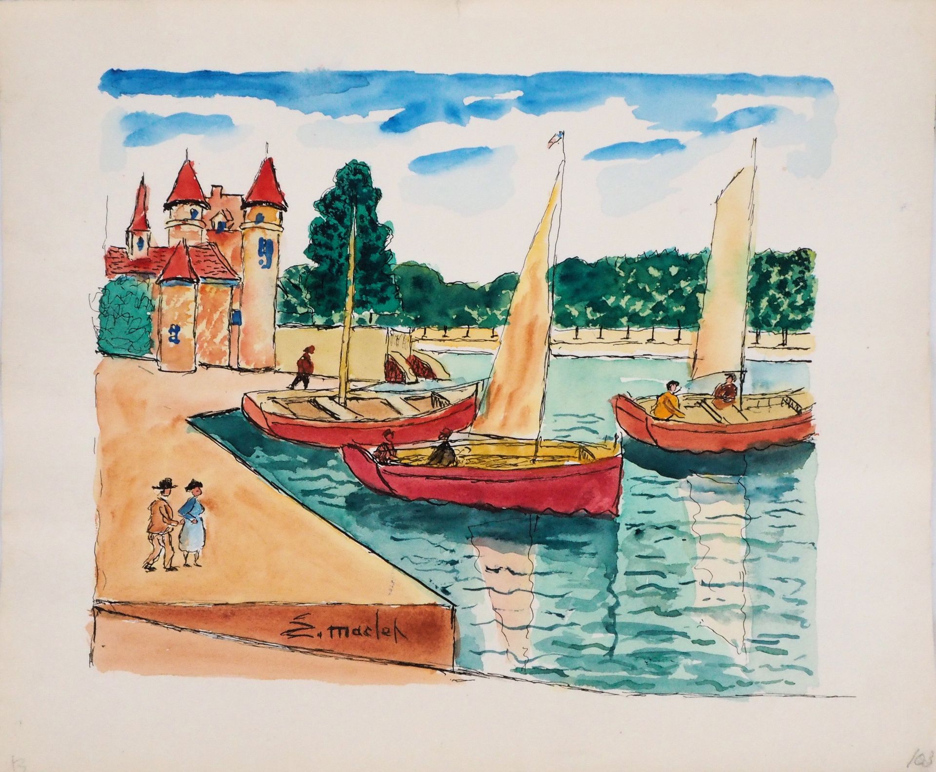 Élisée MACLET Elisée Maclet

Departure by Boat

Original watercolour

Signed bot&hellip;