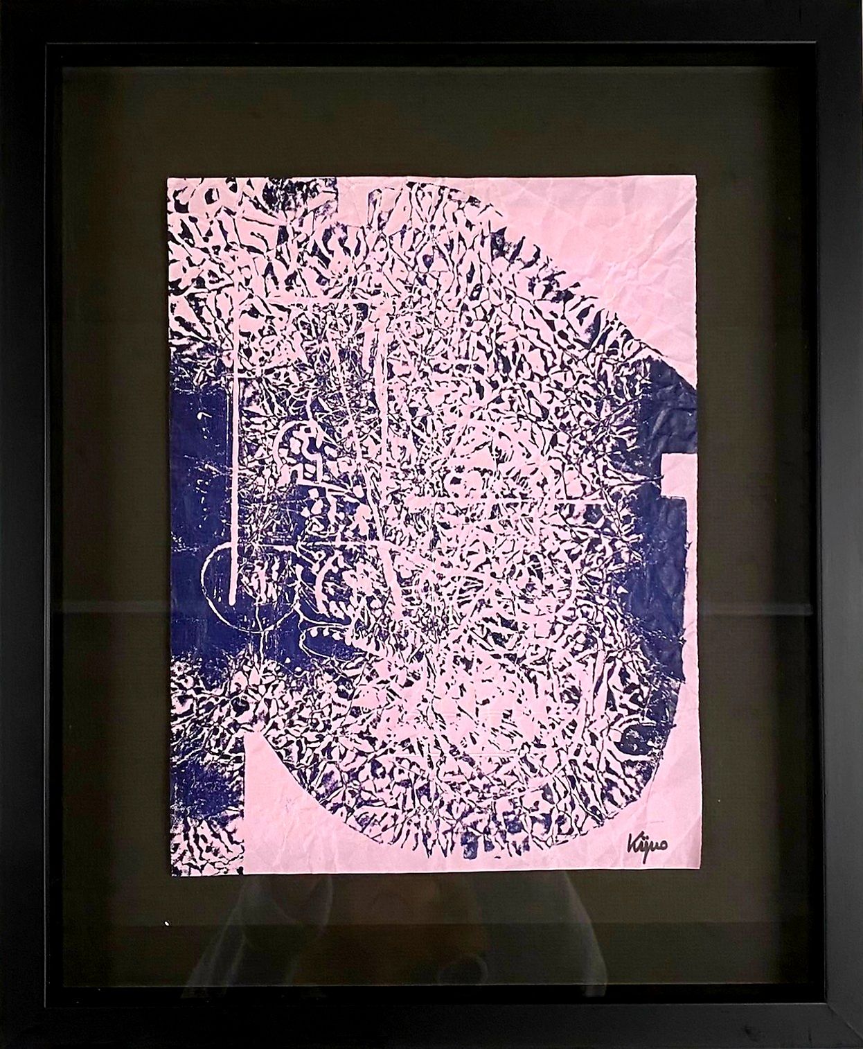 Ladislas KIJNO Ladislas Kijno

 构成

 

 丙烯酸在皱纹纸上

 由艺术家亲笔签名

 独特的作品，有框架的

 

 作品&hellip;