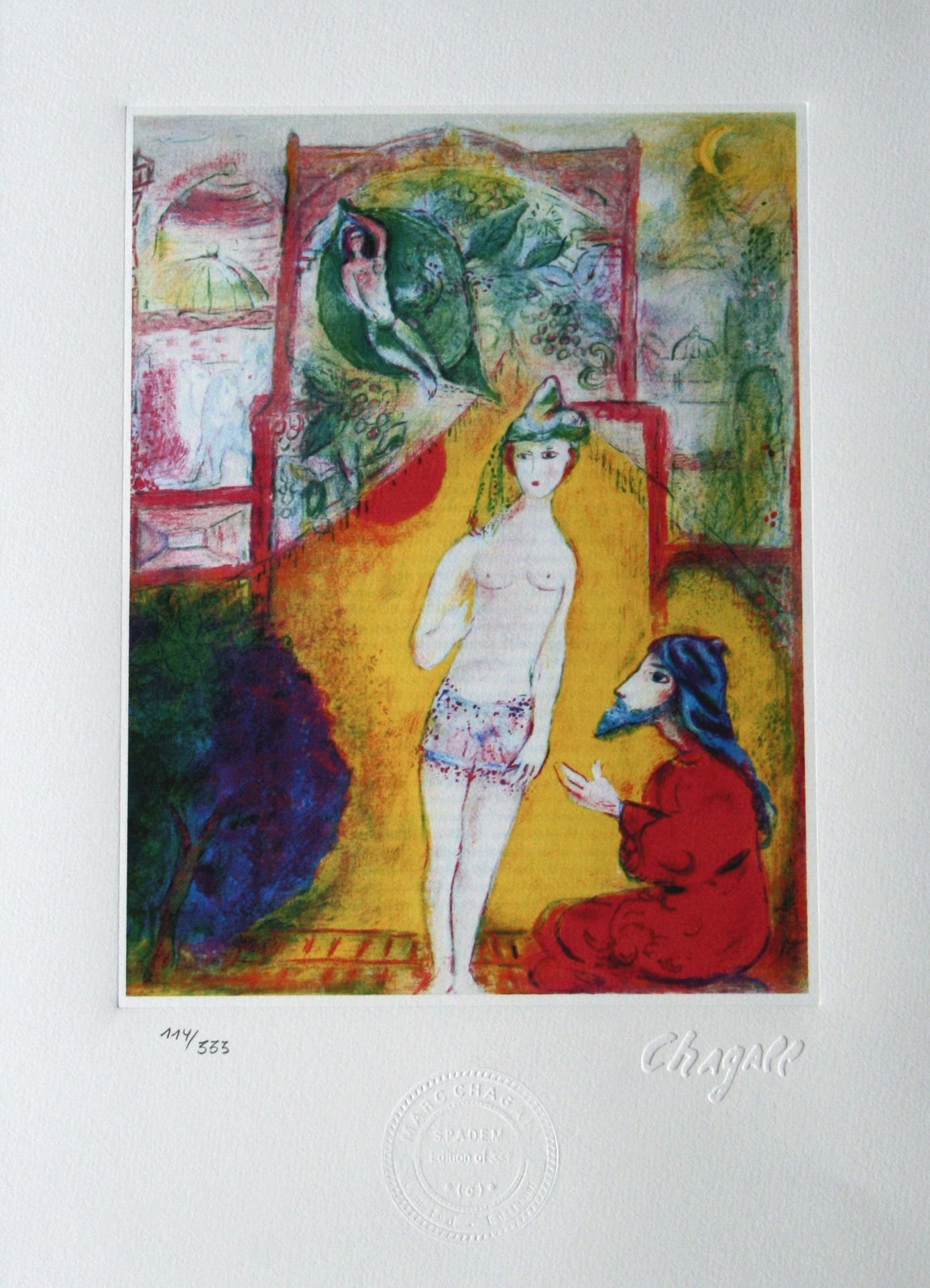 Marc Chagall Marc CHAGALL (after)

Arabian Nights, 1985

 

 Lithograph on handm&hellip;