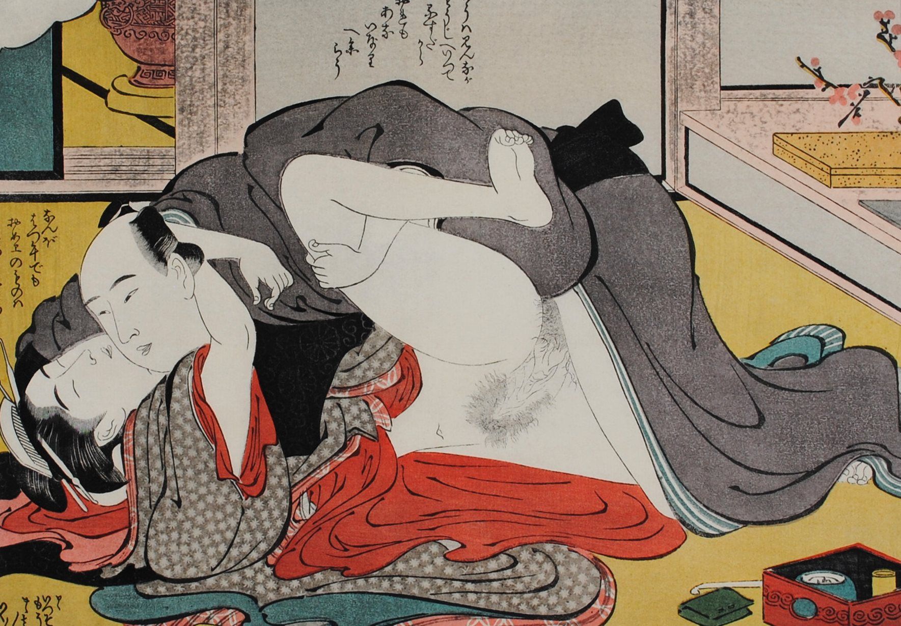 Kitagawa UTAMARO 北川UTAMARO（后） (1753-1806)

艺妓服从于主人

原版印刷品后的情色石版画

在600本上用铅笔编号（编号&hellip;