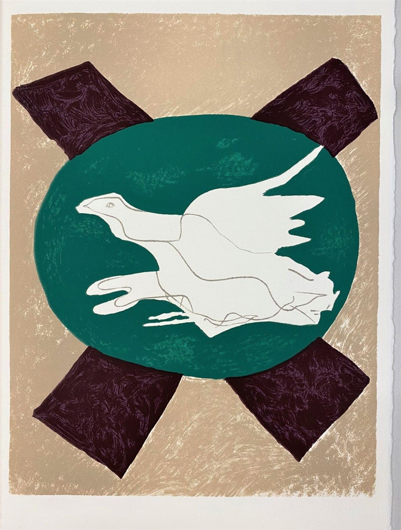 Georges Braque 乔治-布拉克（后）--X背景上的小鸟

彩色石板画，阿克塞斯羊皮纸。

无署名，无编号，第二版

来自编号为21/575的作品集
&hellip;