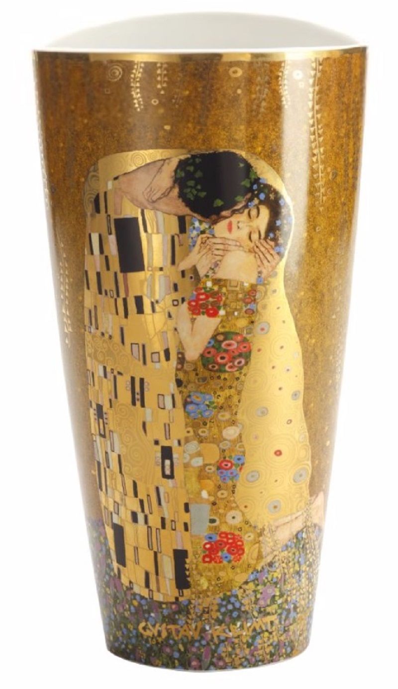 VASE EN PORCELAINE Porcelain vase representing a work by Gustav Klimt

Signed in&hellip;