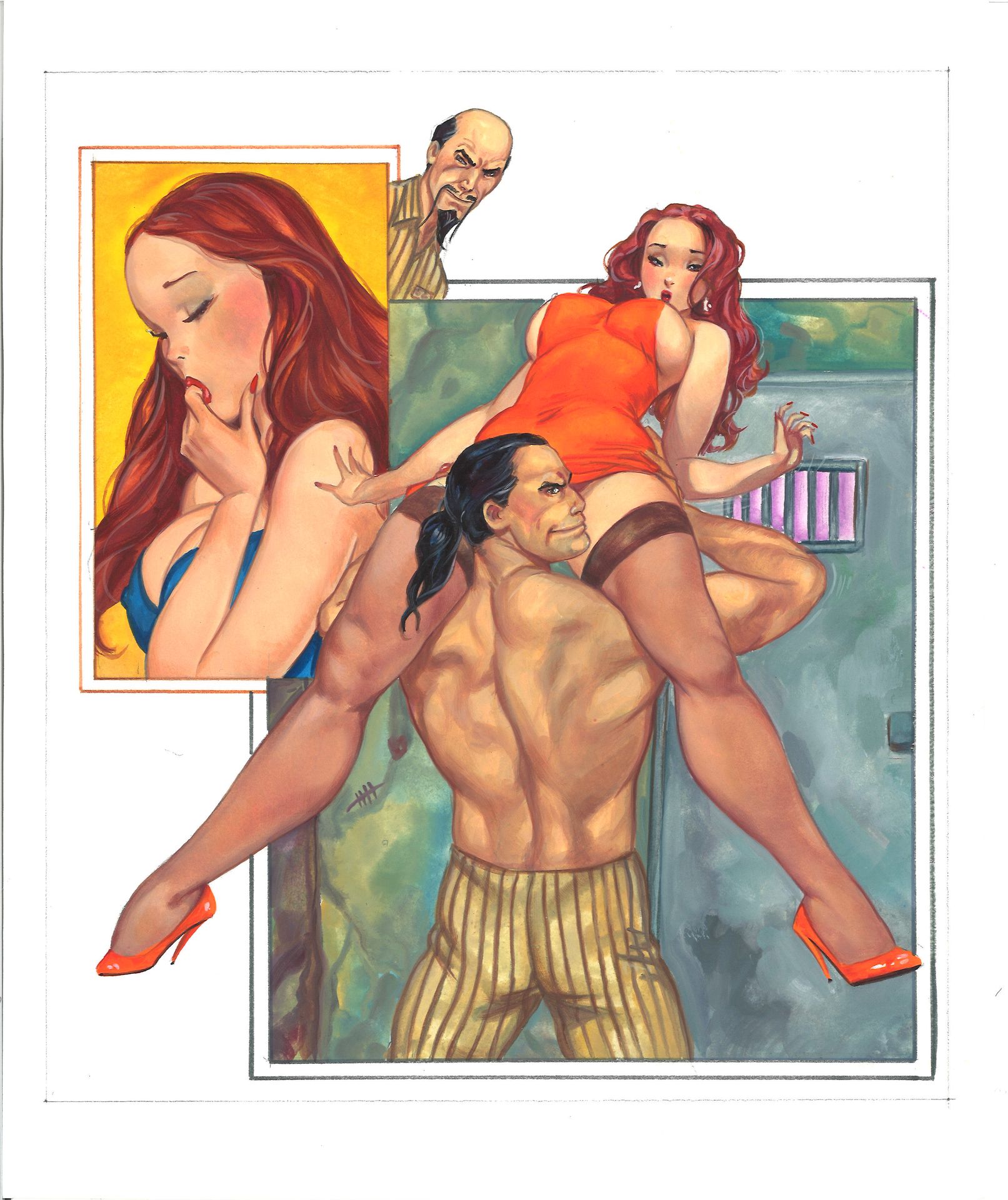 Oscar Bazaldua Oscar Bazaldua (1967)

墨西哥杂志《Delmonico's Erotika》的原始封面#218

 水粉画在&hellip;