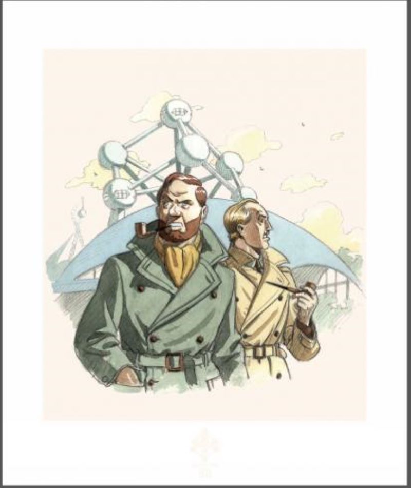 André JUILLARD André Juillard Blake Mortimer Atomium 58 Art edition poster Print&hellip;