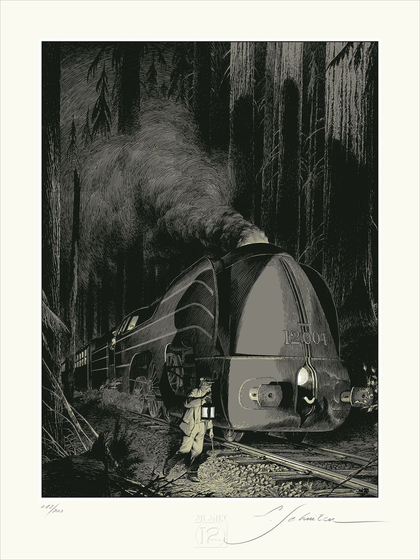 François SCHUITEN François Schuiten

Der Typ 12 - Halt im Wald, 2015

 Handgefer&hellip;