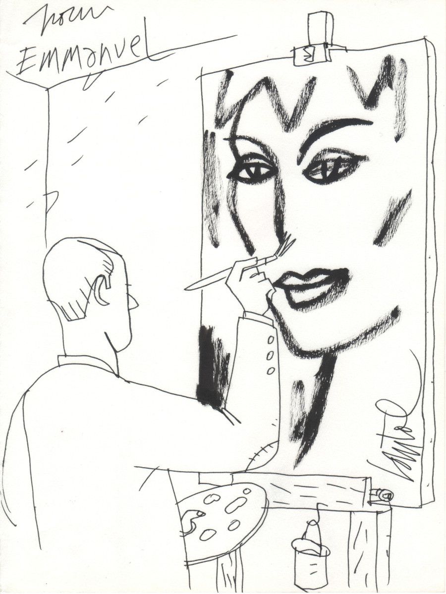 Jacques de LOUSTAL Jacques de Loustal (1956)

 Portrait

 

 Dessin

 Signé à l'&hellip;