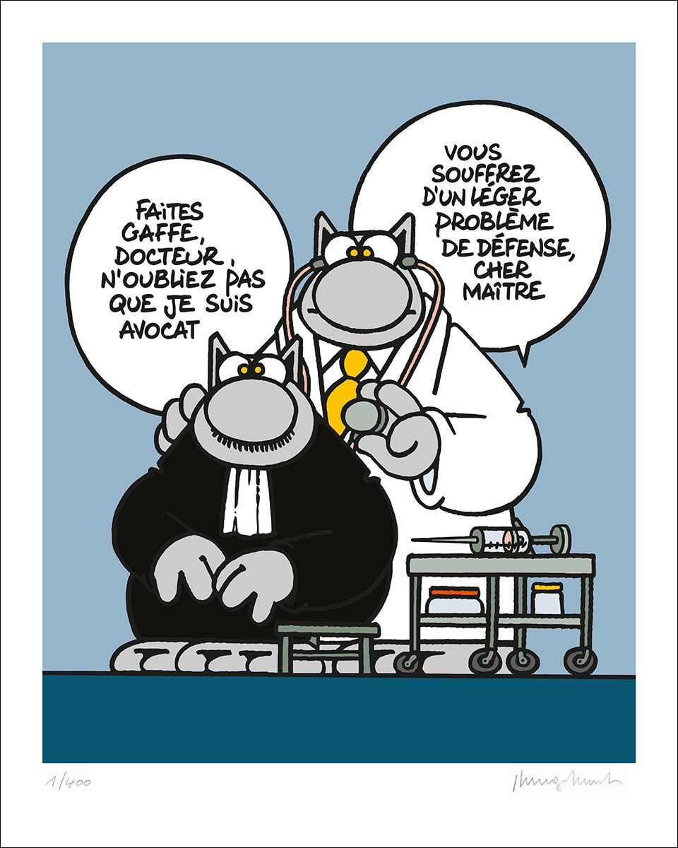PHILIPPE GELUCK Philippe Geluck

The Cat: Lawyer and Doctor, 2019

Original scre&hellip;