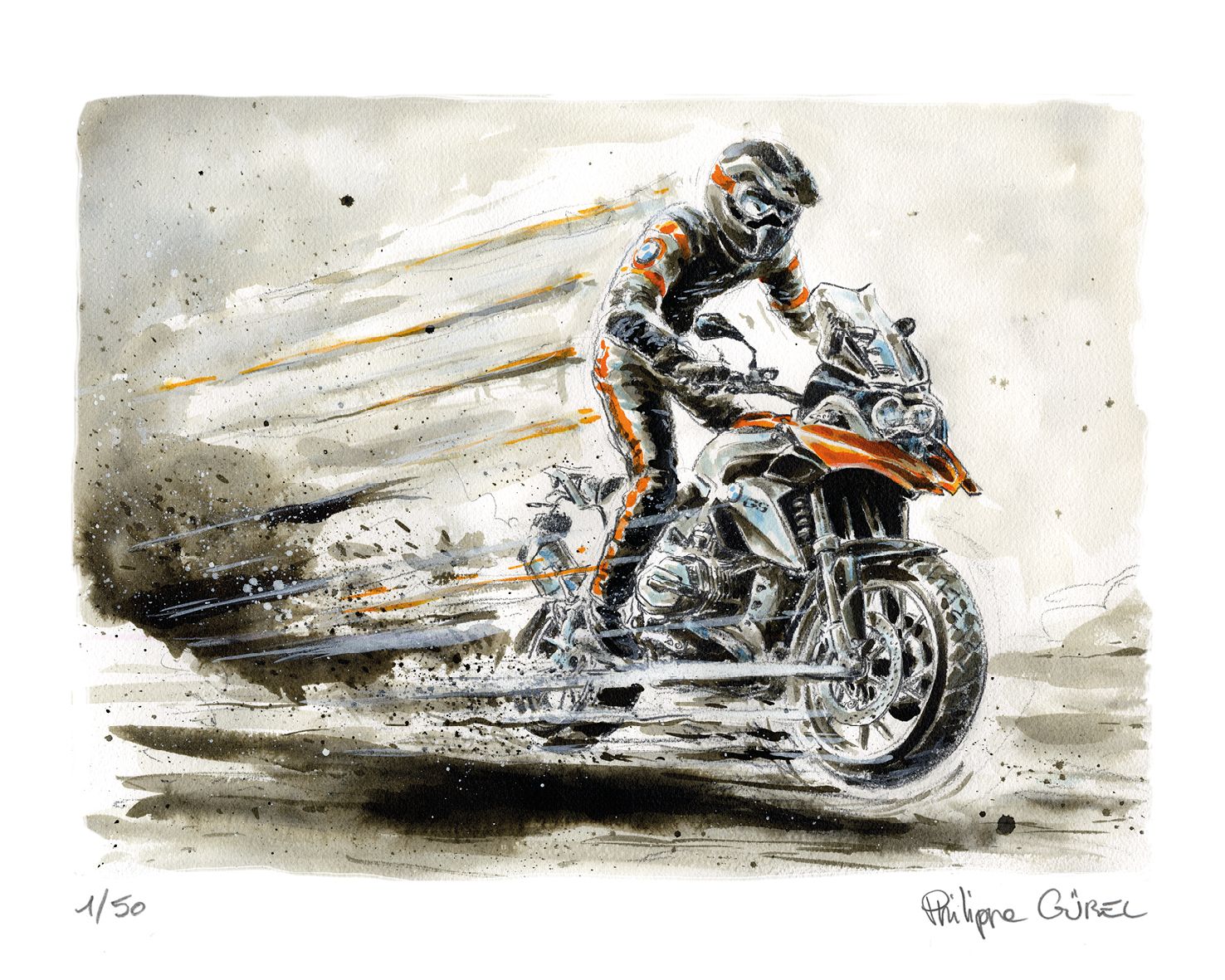 Philippe Gürel Philippe Gürel - BMW GS1200 Digital print numbered out of 50 copi&hellip;