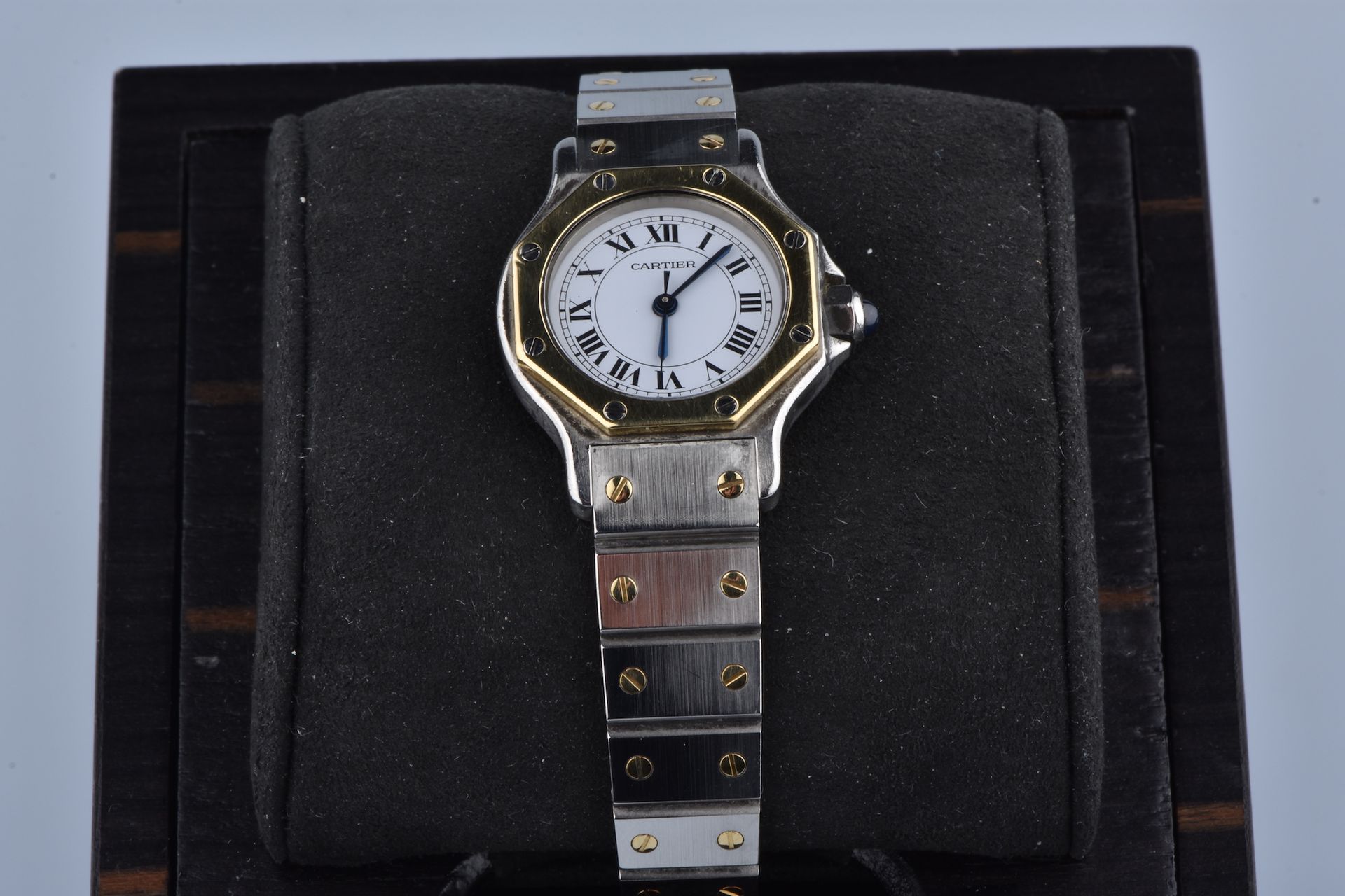 Montre Cartier Santos Octogonale en or jaune 18 carats et acier Reloj Cartier Sa&hellip;