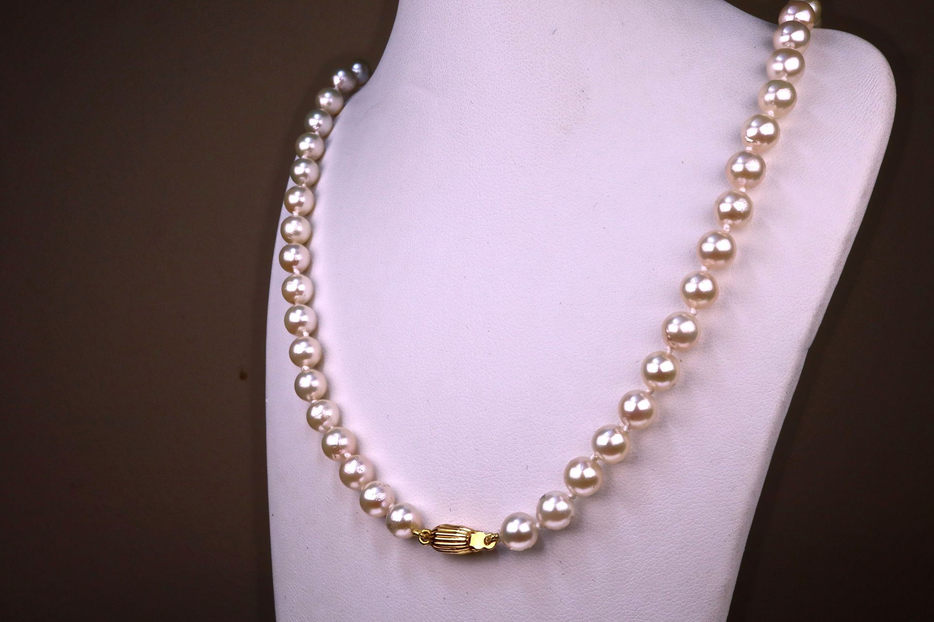 Collier Chocker de perles de culture Akoya du Japon Chocker-Halskette aus 6 mm g&hellip;