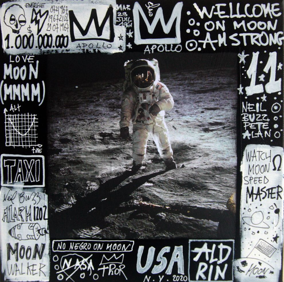 SPACO SPACO

阿姆斯特朗登月2020



混合媒体原画

丙烯酸、气雾弹、油彩和帆布上的拼贴画

背面有艺术家证书的会签

棉布装在带钩的木框上
&hellip;