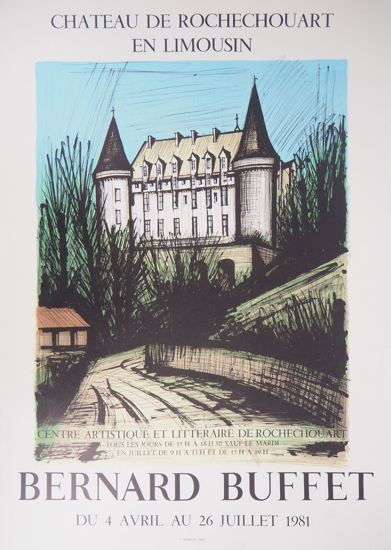 Bernard Buffet Bernard BUFFET (1928-1999) Rochechouart Castle, 1981 Original lit&hellip;
