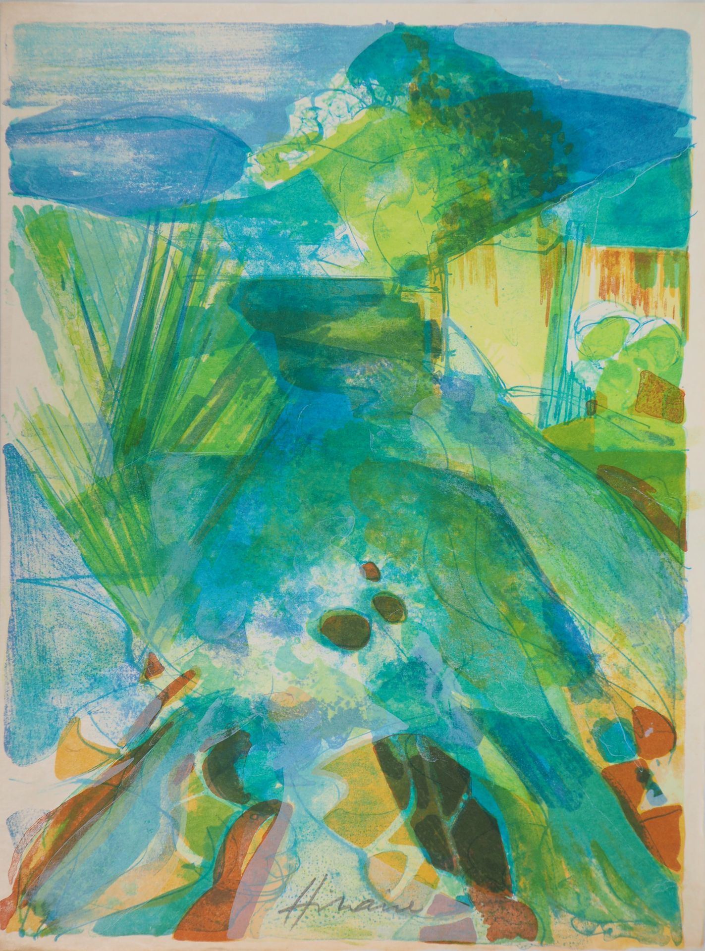 Camille HILAIRE Camille HILAIRE

孚日地区的河流（《多勒》），1975年



原始石版画

用铅笔签名

牛皮纸上40 x 3&hellip;