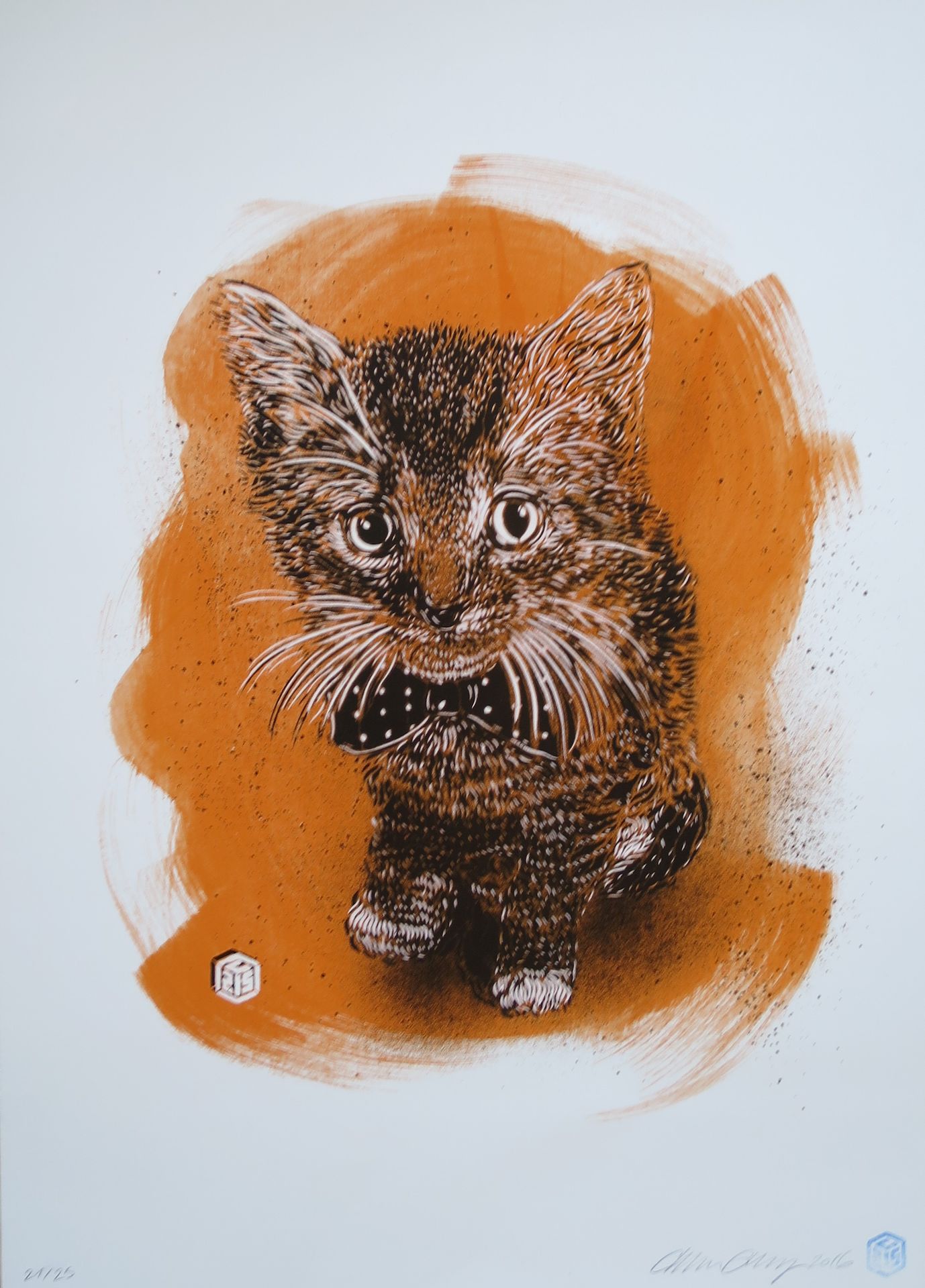 C215 C215 Charly caramel orange, 2016 Silkscreen Signed in pencil by the artist &hellip;