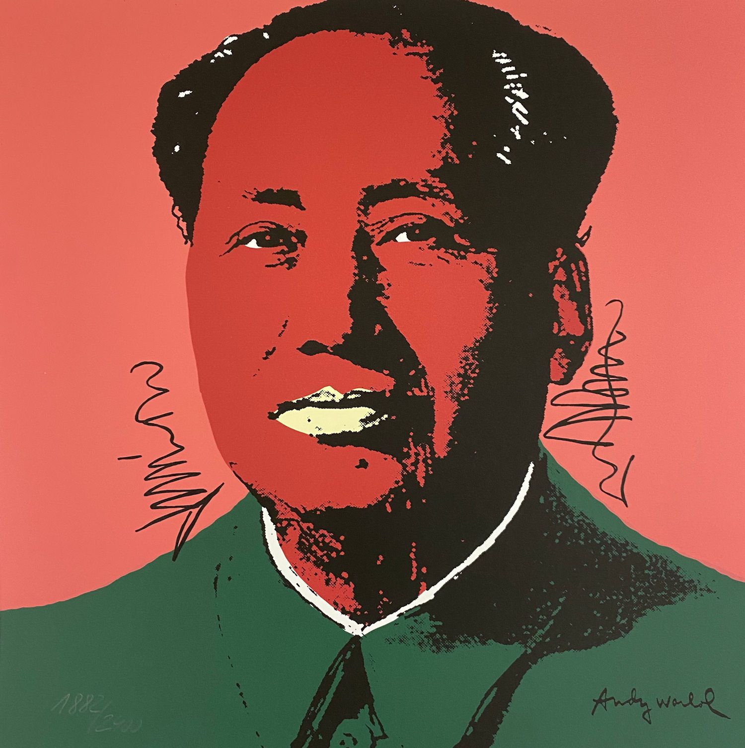 ANDY WARHOL 安迪-沃霍尔（后）

红色毛泽东

根据艺术家的作品制作的石版画

版面上有签名，并有铅笔编号

限量发行2400册

在CMOA的背面&hellip;