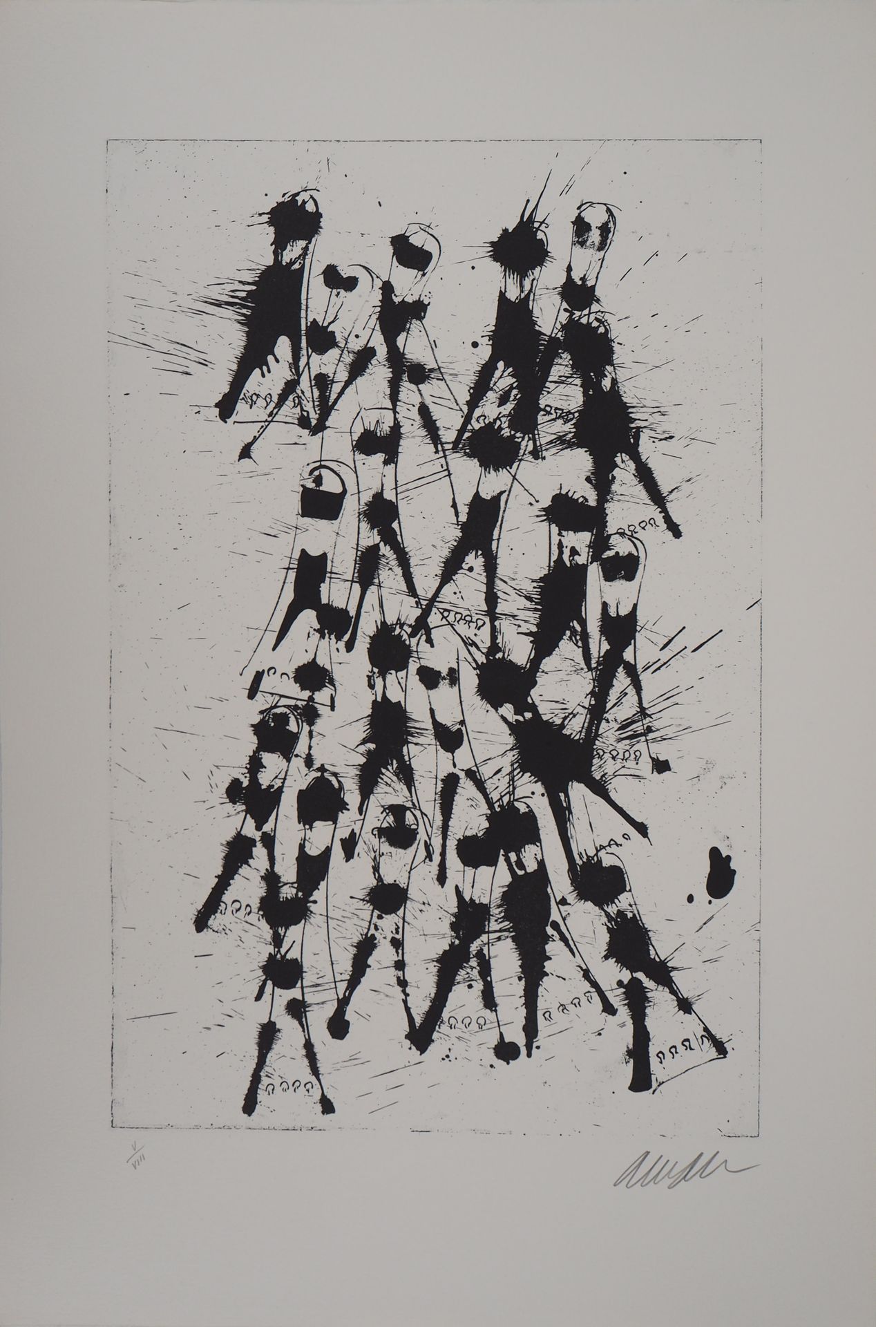 ARMAN ARMAN (Arman Fernandez, says) Violin tailpieces, 1979 Original lithograph &hellip;