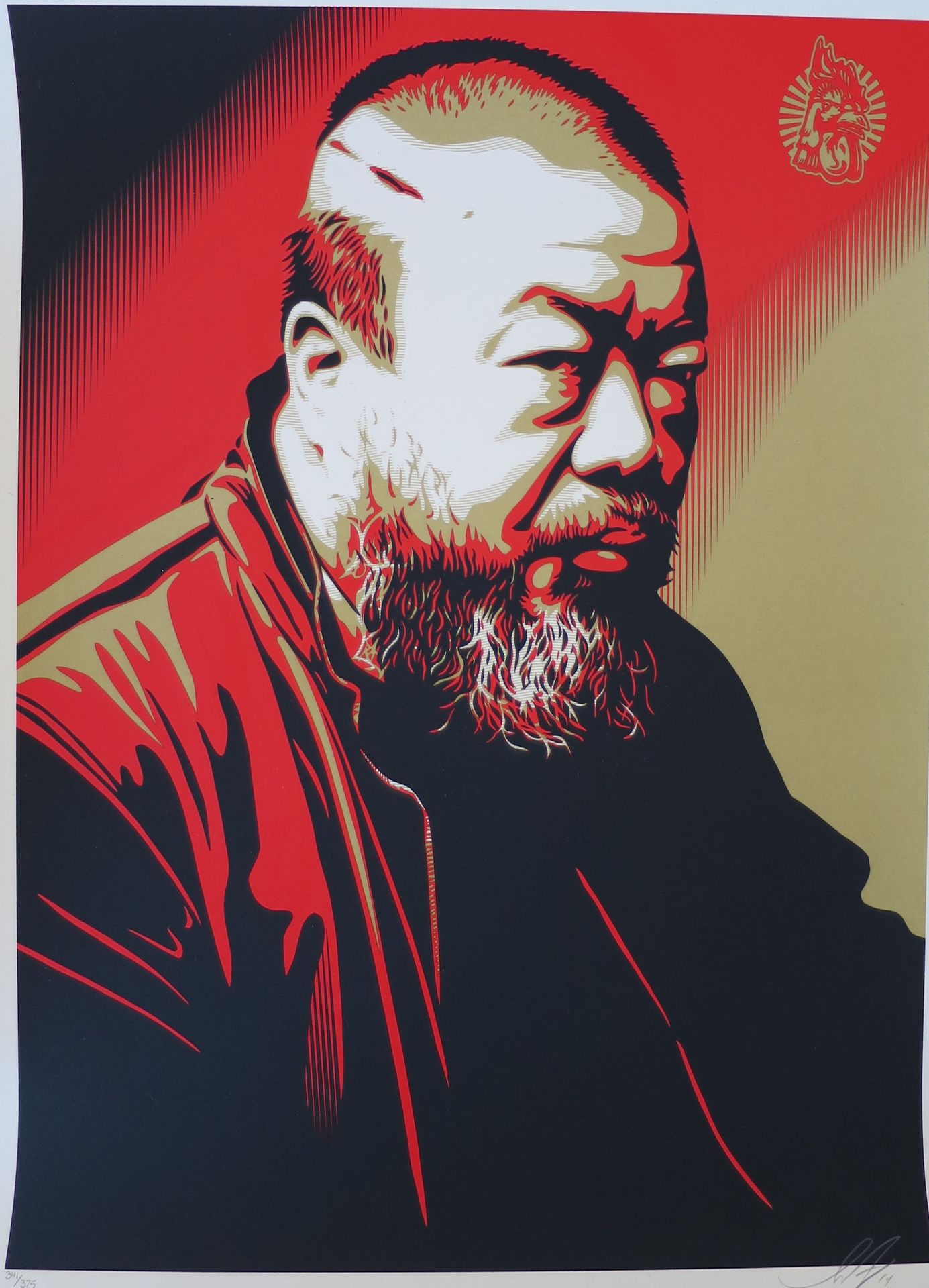 Shepard FAIREY Shepard Fairey (Obey)

Portrait of Ai Weiwei, 2014

Screenprint o&hellip;