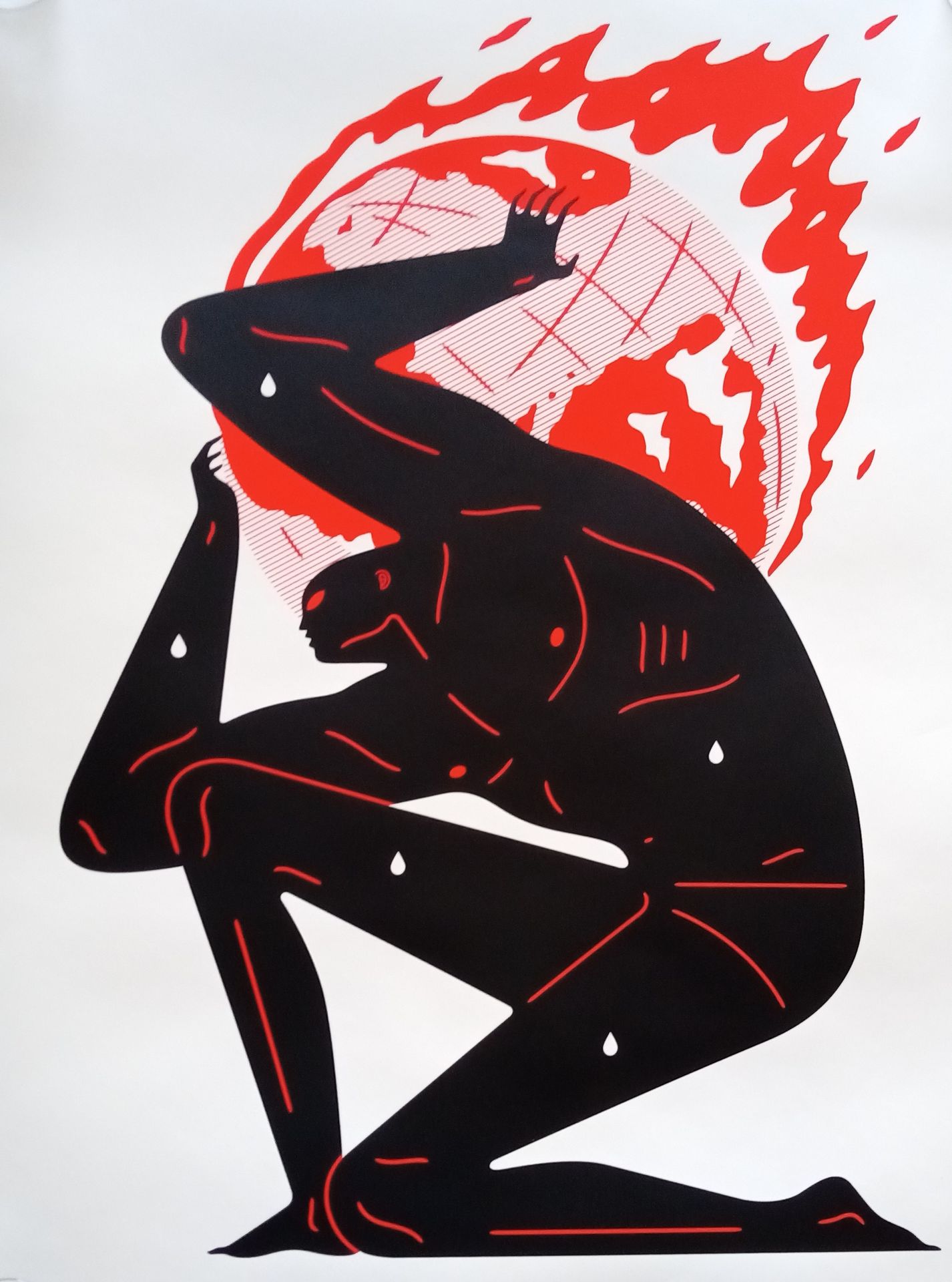 Cleon Peterson Cleon Peterson

 世界在燃烧（大幅面-白色），2020年

 

 丝网印刷在290克考文垂拉格纸上，带流苏。

&hellip;