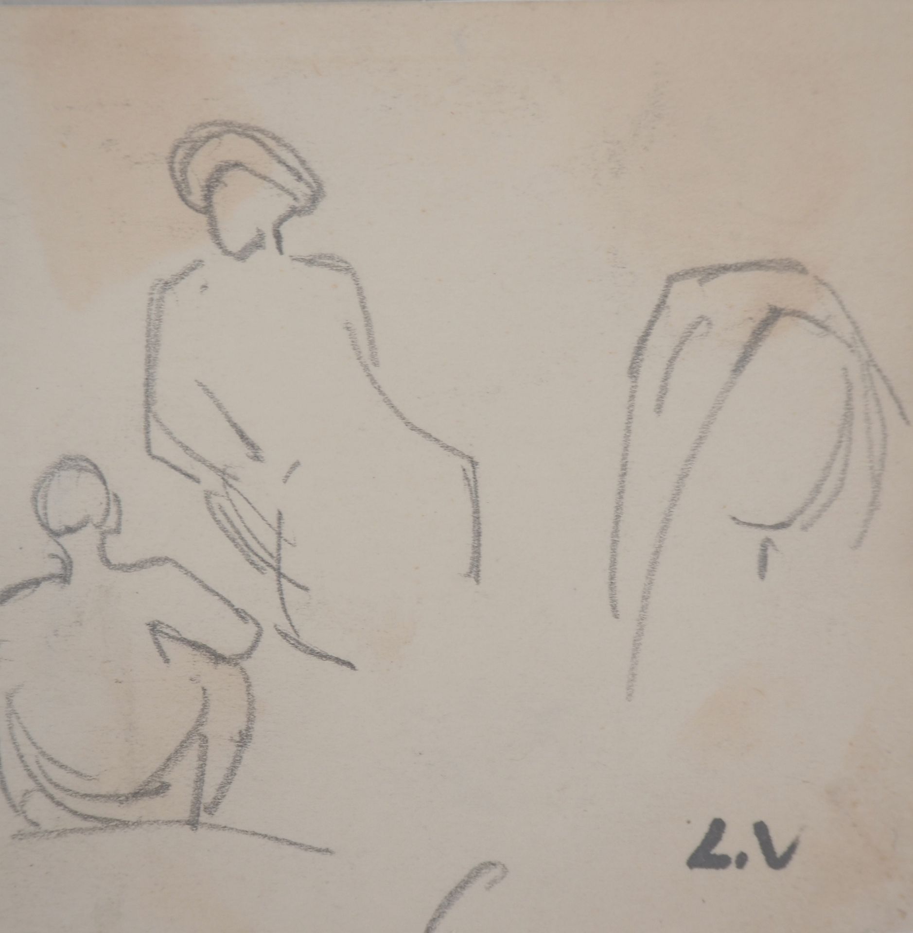 Louis VALTAT Louis VALTAT (1869-1952) The turbaned man Original pencil drawing S&hellip;