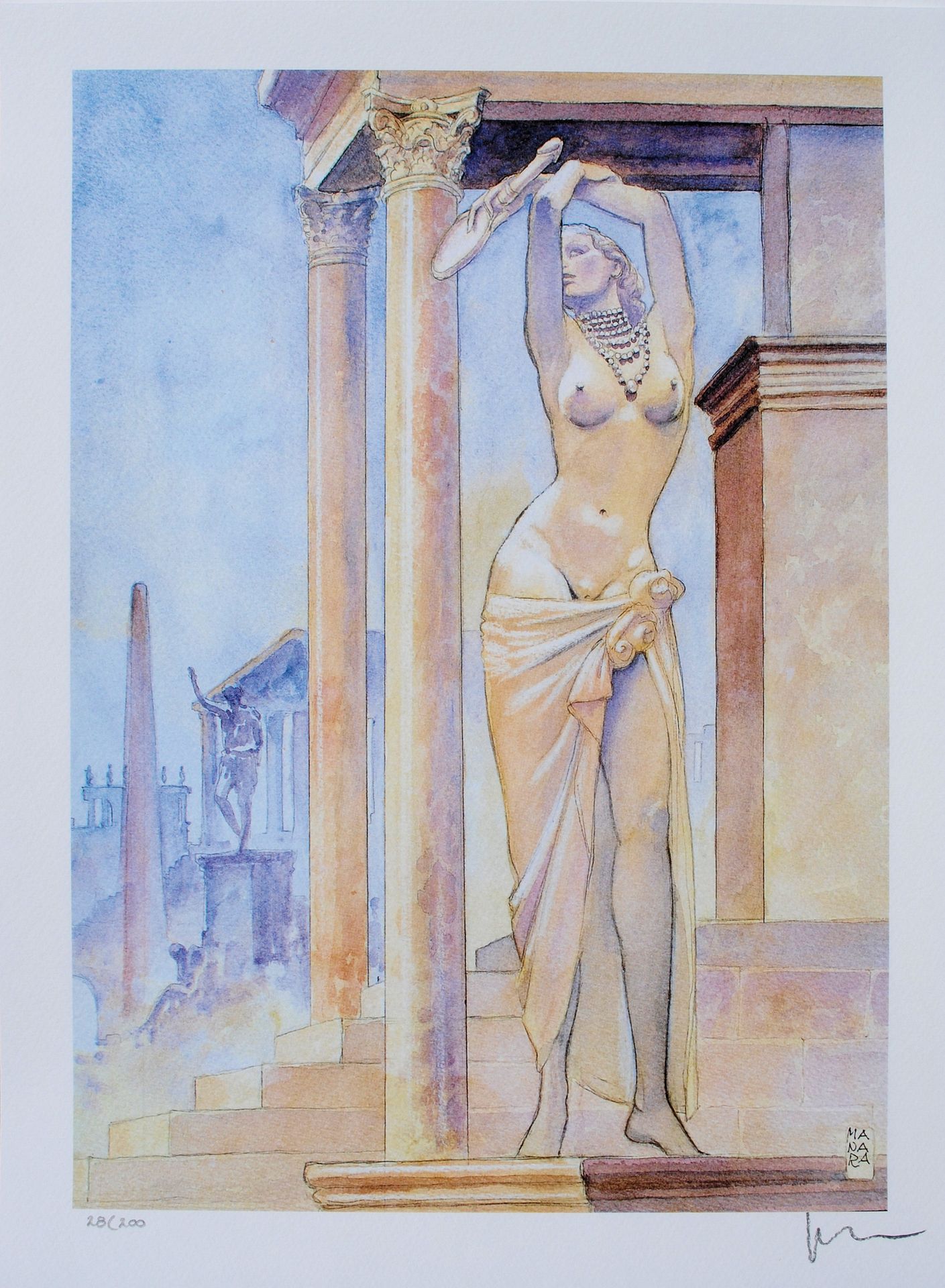 Milo Manara Milo Manara (1945-) Aphrodite nude Digital printing Signed in pencil&hellip;