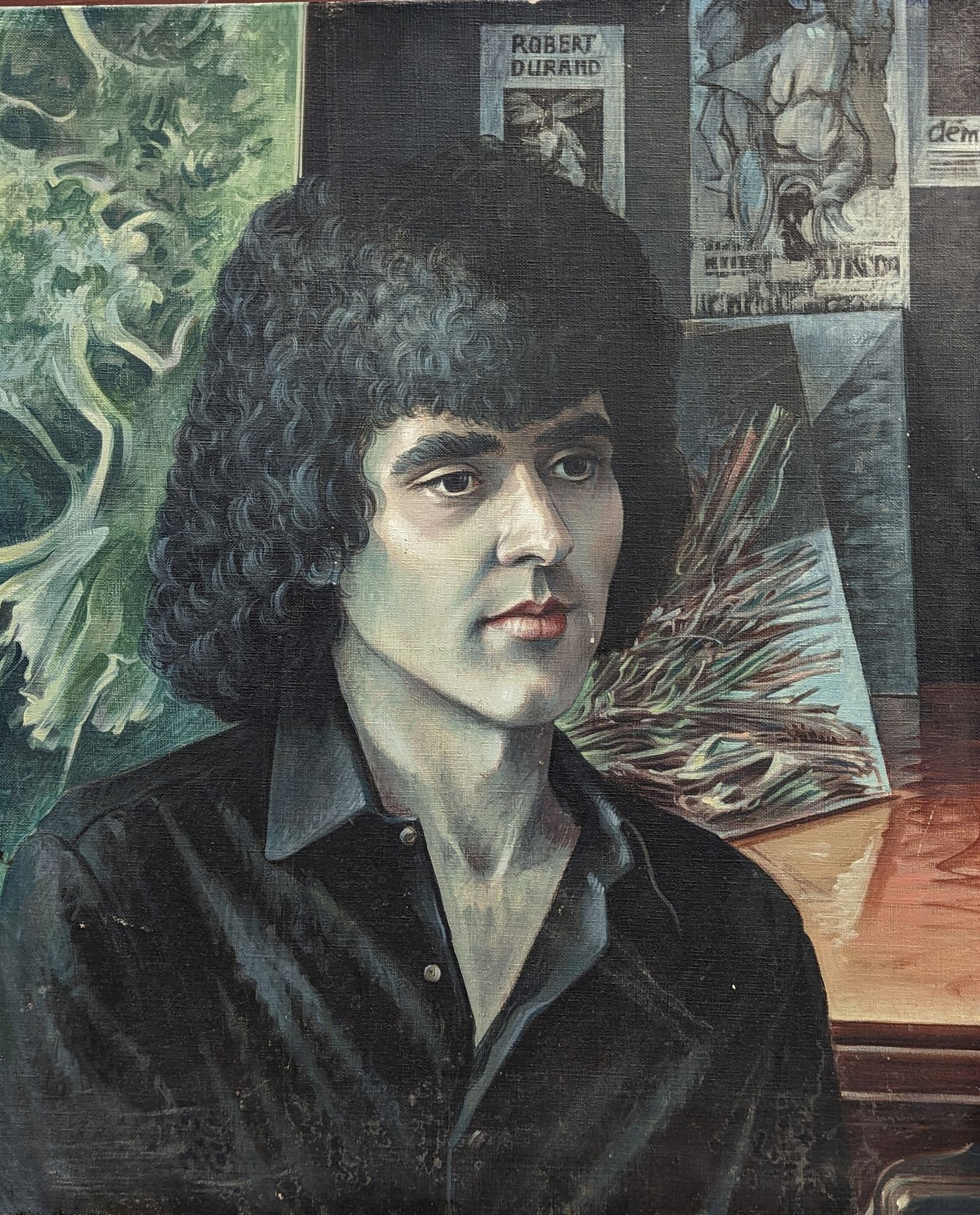 Null René MUNCH（1937年），归属。罗伯特-杜兰的画像。布面油画，55 x 46厘米。