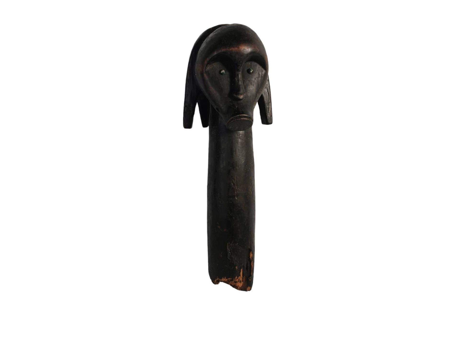 Null GABÓN. FANG. La cabeza del ancestro Fang en madera. Altura 46 cm.
