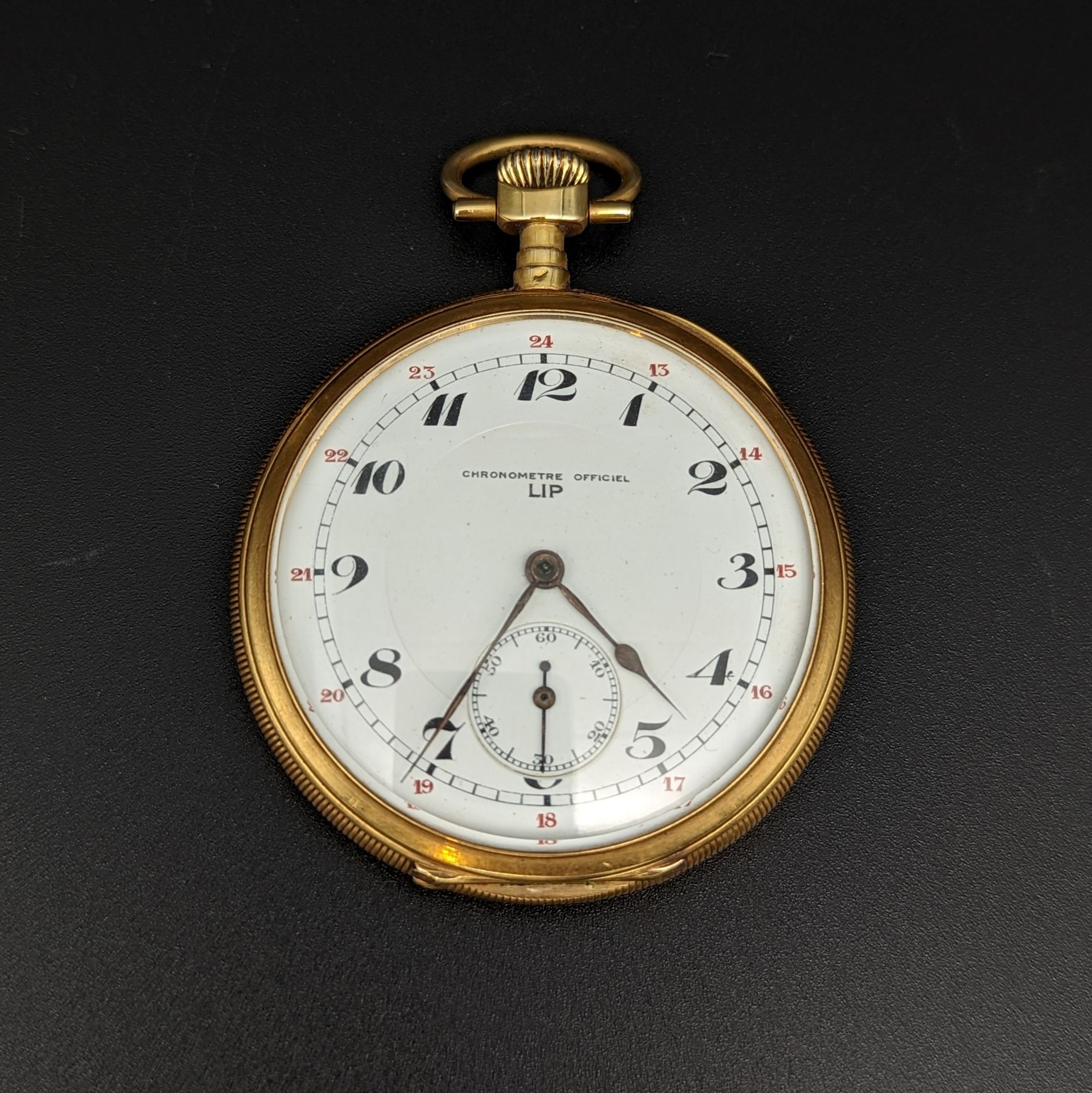 LIP. Montre de gousset Chronomètre Officiel, cadran émai… | Drouot.com