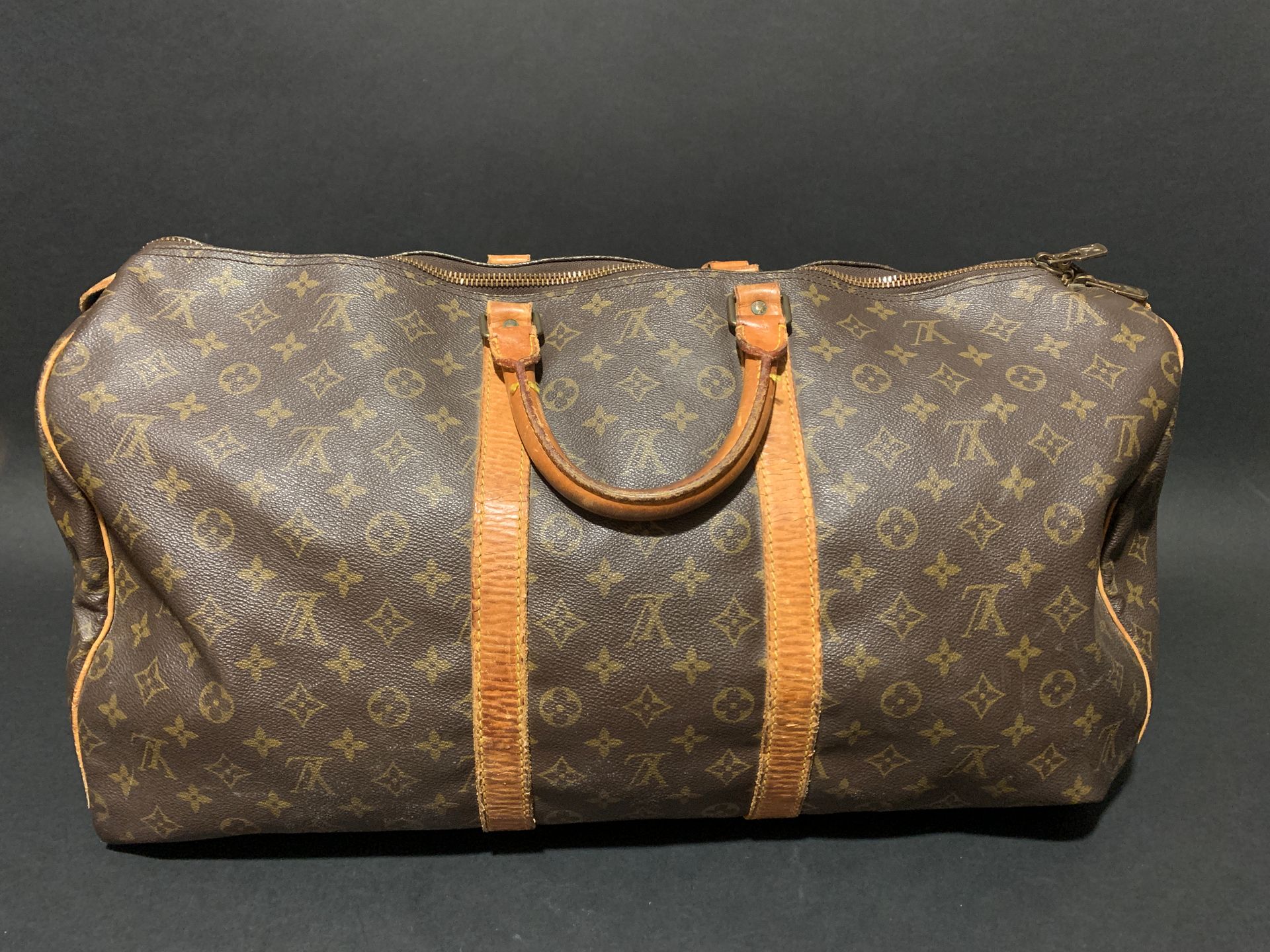 LOUIS VUITTON. Travel bag, Keepall model, monogrammed …