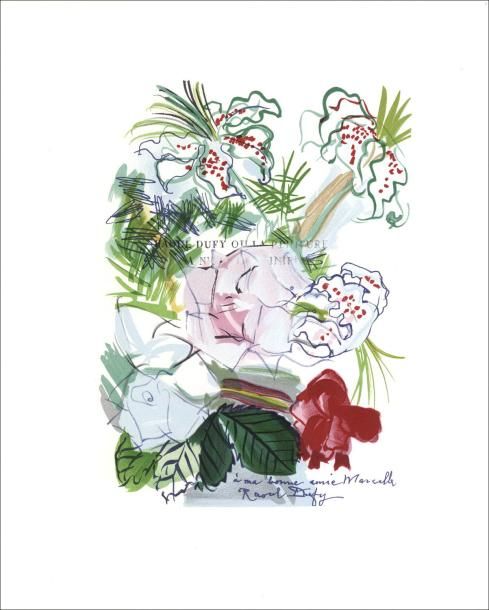 Raoul DUFY Raoul DUFY : " Nature morte aux fleurs " Circa 1965 Lithographie sur &hellip;