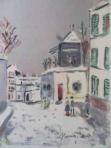 Maurice UTRILLO - Montmartre : le cabaret du Lapin Agile, Lithographie originale&hellip;
