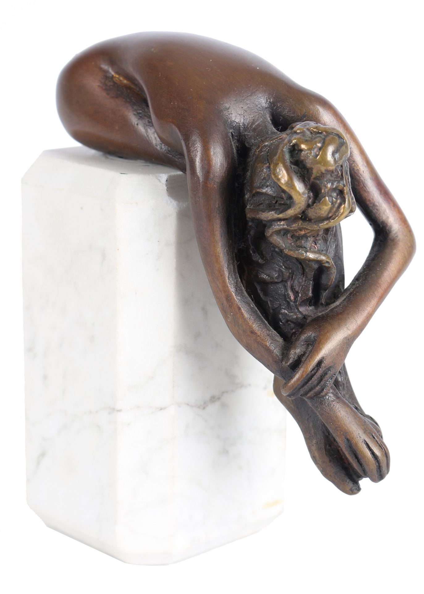 Bruno Bruni (*1935) Bronze Akt Fiora, bronze nude act sculpture, 青铜，下方有签名和铸造厂印章，&hellip;