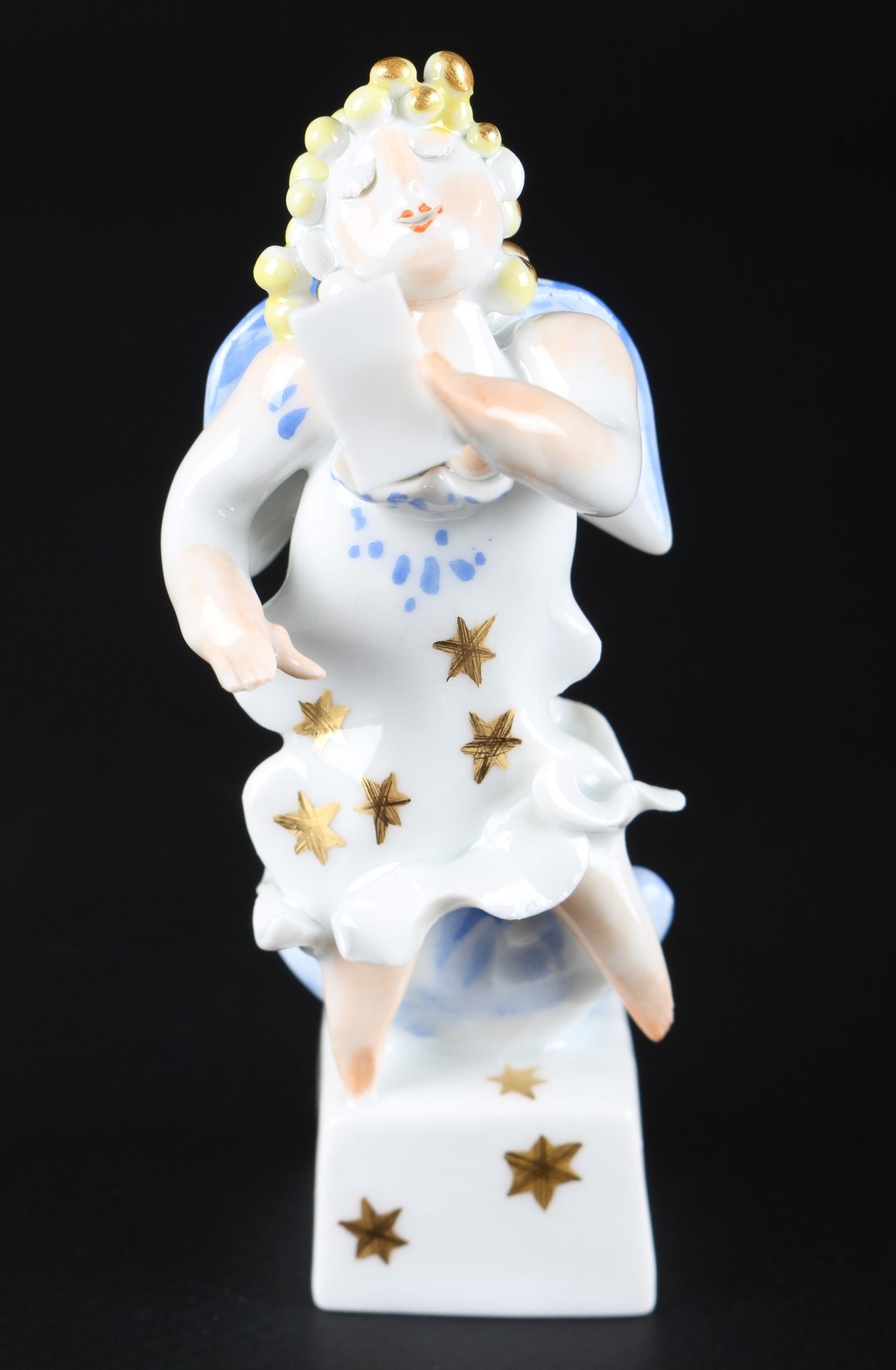 Meissen Engel Sängerin Peter Strang, porcelain angel figure, Porcelaine, épée bl&hellip;