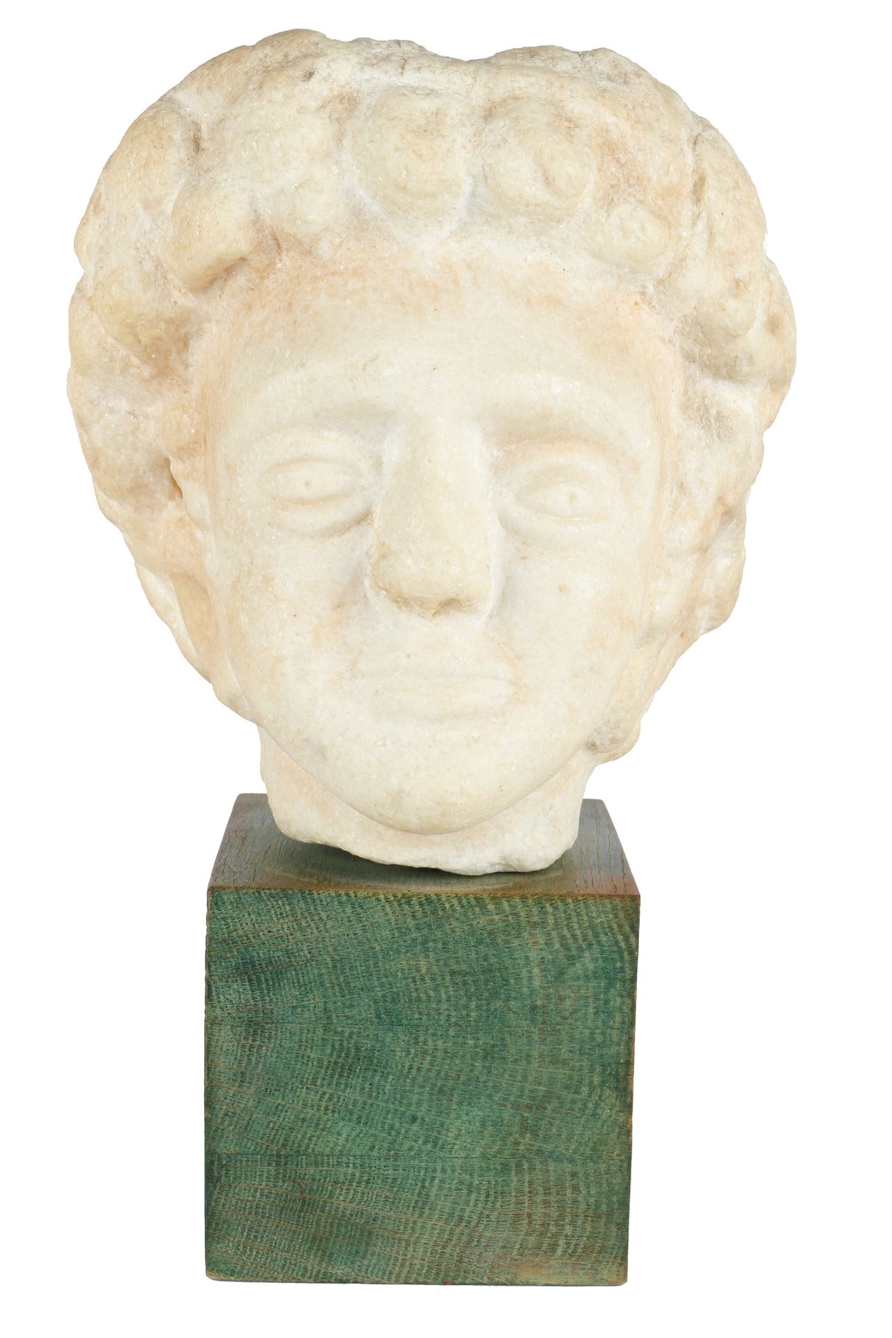 Marmorkopf eines Mannes, marble head, Tête d'homme, marbre, hauteur avec base 35&hellip;