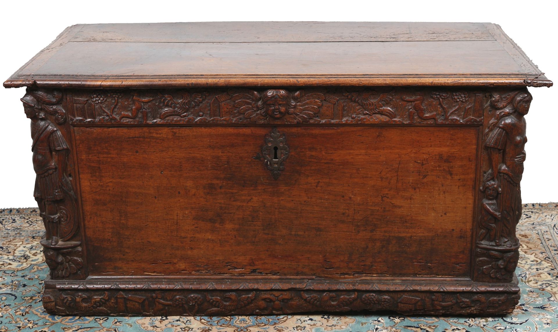 Renaissance Truhe, renaissance chest, Madera de roble, asas de hierro en los lat&hellip;